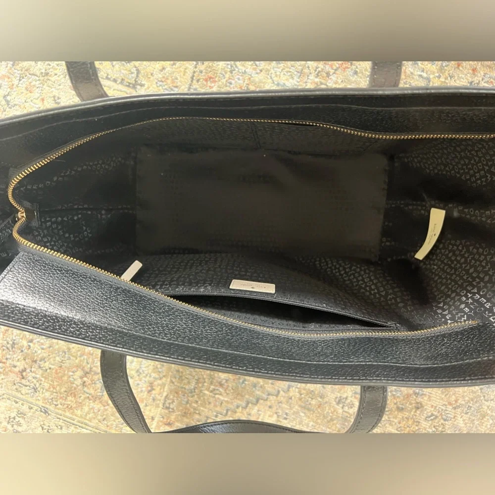 kate spade Tan and Black Two-Tone Leather Tote